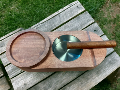 Cigar ash tray/coaster combo